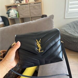 Authentic YSL Loulou Toy quilted leather shoulder bag